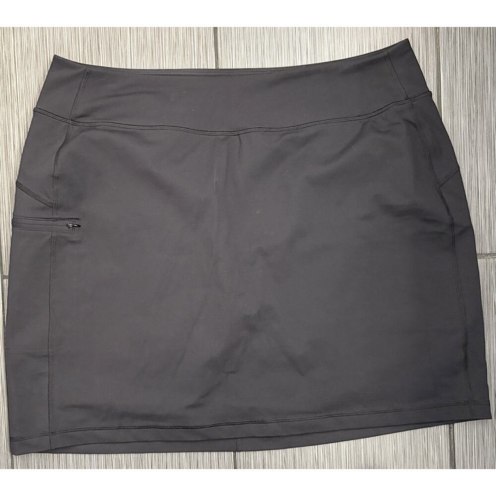 Duluth Trading Co Black Skort Cargo Pocket Nylon Blend Women's Size 1X